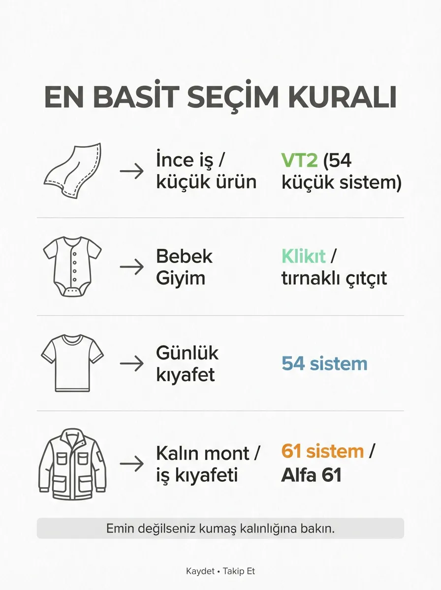 Yanlış çıtçıt ve doğru çıtçıt karşılaştırması